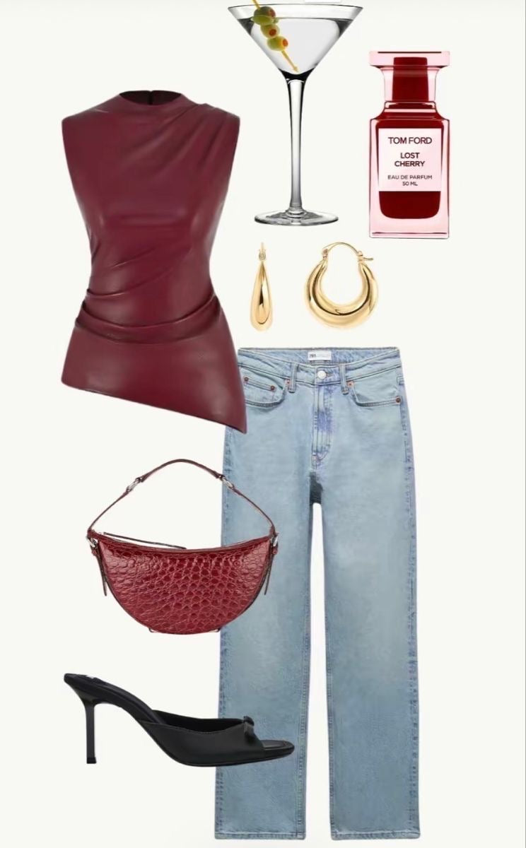 Sculpted Burgundy Top