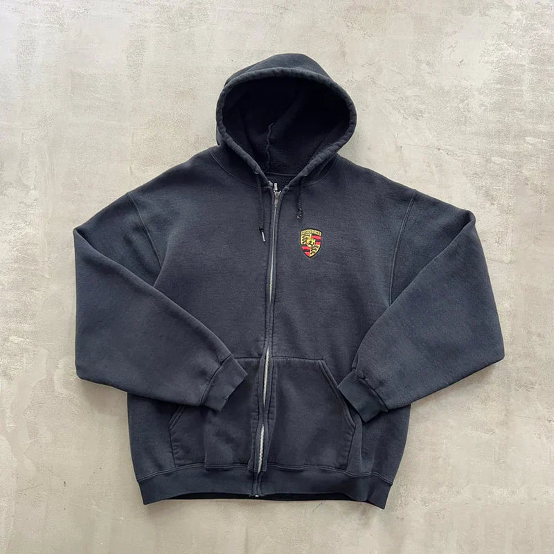 Midnight Cross Zip Hoodie
