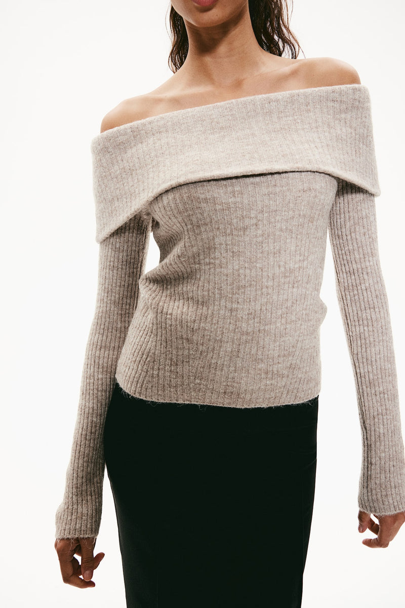 Refined Off-shoulder sweater