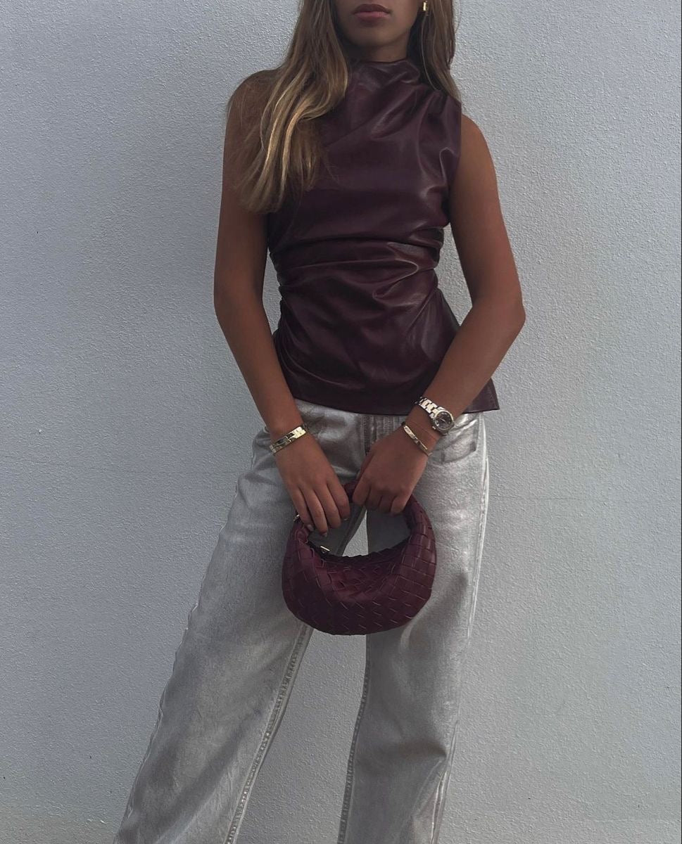 Sculpted Burgundy Top