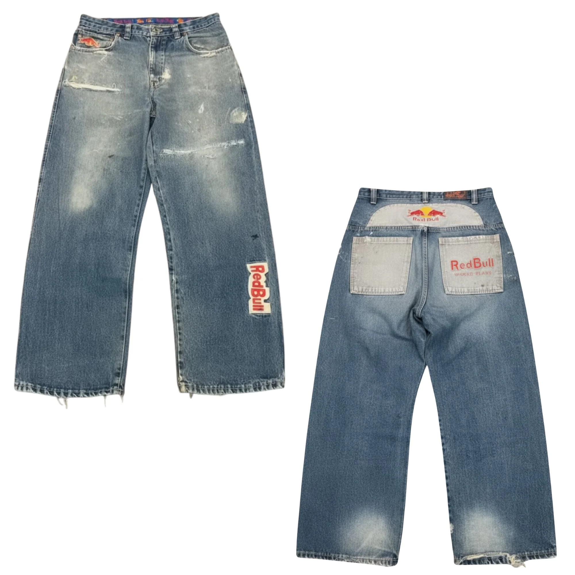 Red Bull sweatshirt and jeans